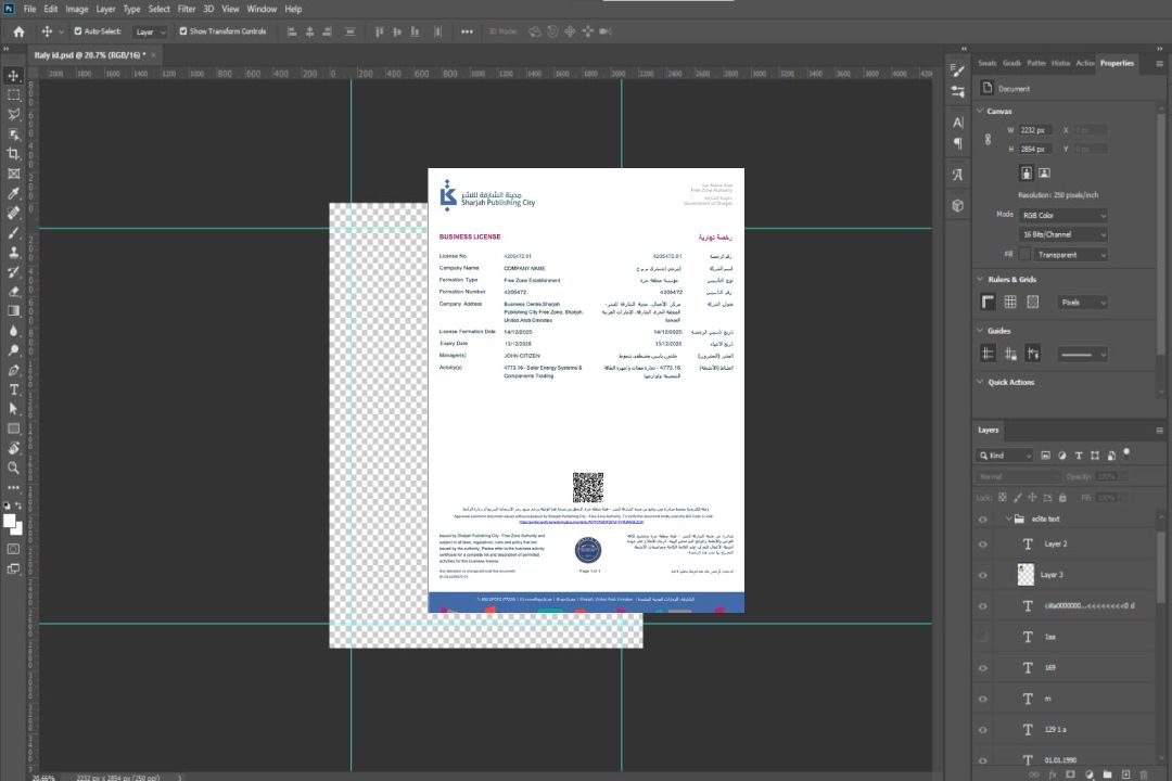 Modèle Word et PDF de licence commerciale des Émirats arabes unis à Sharjah template Modèle Word et PDF de licence commerciale des Émirats arabes unis à Sharjah template